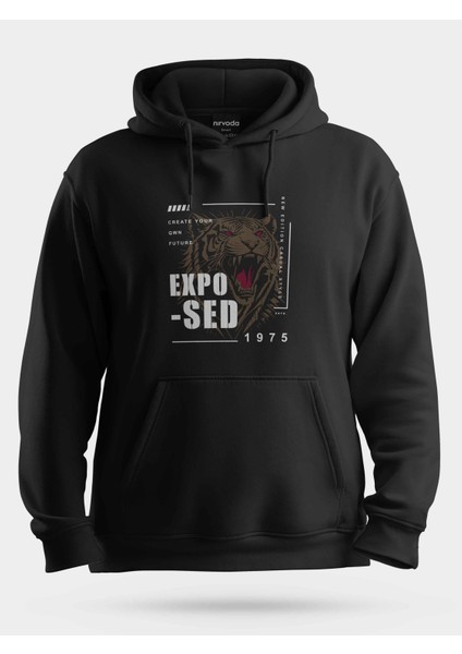Your Mind Exposed Kaplan Unisex Kapüşonlu Sweatshirt Siyah