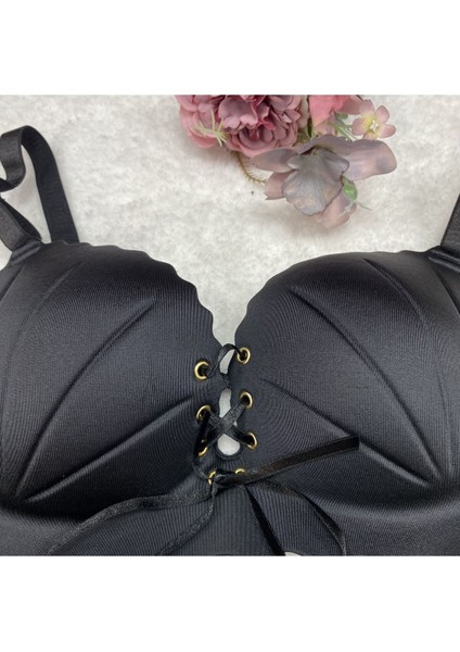 Lazer Kesim Dolgulu Ayarlanabilir Göğüs Dekolteli Push Up Sütyen-16 fiyatları