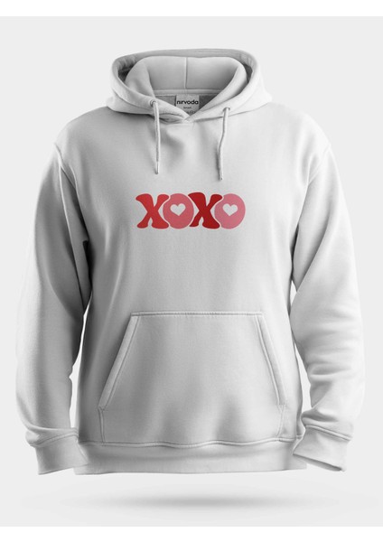 Xoxo Kalpli Aşk Unisex Kapüşonlu Sweatshirt