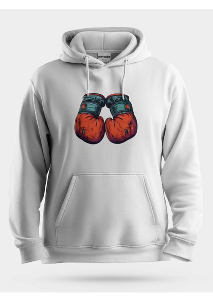 Boks Eldiveni Unisex Kapüşonlu Sweatshirt