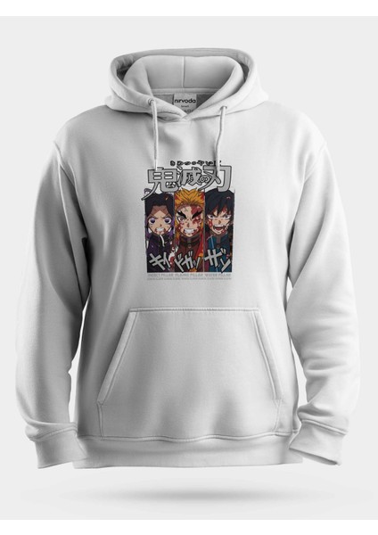 Hashira ve Kagaya Demon Slayer Unisex Kapüşonlu Sweatshirt