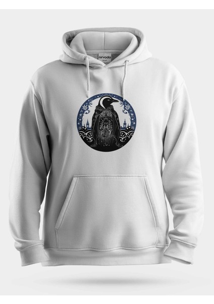 Gotik Penguen Unisex Kapüşonlu Sweatshirt