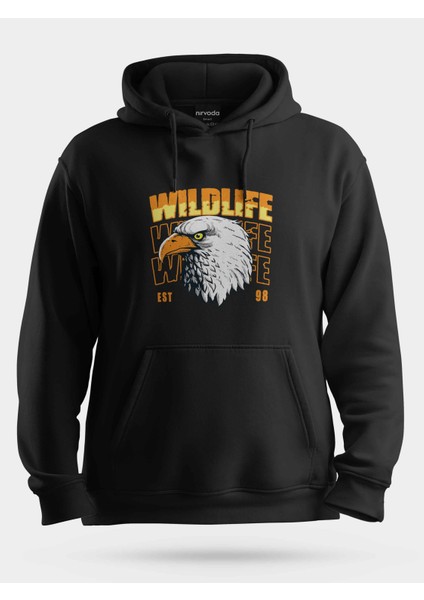 Wildlife Yırtıcı Kartal Unisex Kapüşonlu Sweatshirt