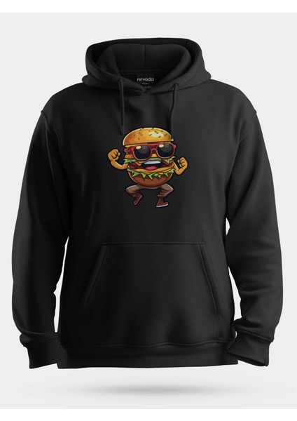 Dansçı Hamburger Unisex Kapüşonlu Sweatshirt