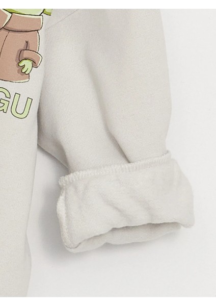 Baby Uzun Kollu Star Wars Baskılı Erkek Bebek Hoodie
