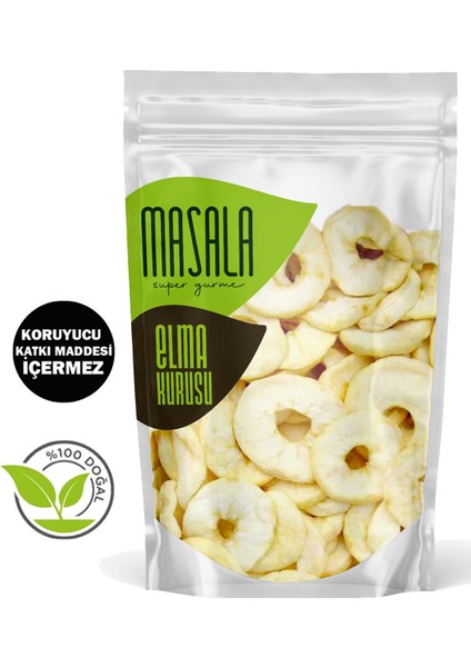 Dilimlenmiş Elma Kurusu 50 gr Doğal ve Katkısız Sağlıklı Atıştırmalık ve Dekoratif Kullanım (Dried Apple Slice)
