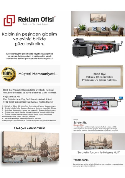 Istanbul Temalı Reprodüksiyon Modern Premium Kanvas Tablo