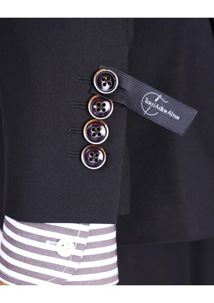 Italyan Stil Slim Fit Kruvaze Ceket Pantolon Takım Elbise Siyah T13524 fırsatları