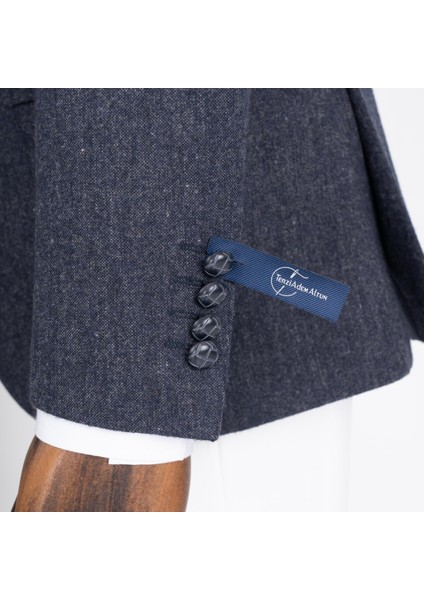 Italyan Stil Slim Fit Mono Yaka Erkek Tek Ceket Lacivert T13349 fırsatları