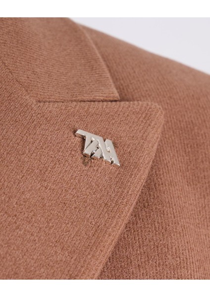 Italyan Stil Slim Fit Kravuze Erkek Tek Ceket Camel T13341 indirimleri