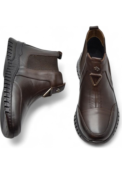 1833 Tam Ortopedik Siyah Deri Kadın Bot Ayakkabı Anne Kışlık Deri Bot modelleri