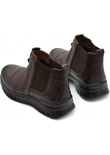 1833 Tam Ortopedik Siyah Deri Kadın Bot Ayakkabı Anne Kışlık Deri Bot fırsatları