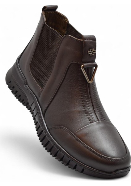 1833 Tam Ortopedik Siyah Deri Kadın Bot Ayakkabı Anne Kışlık Deri Bot indirimleri