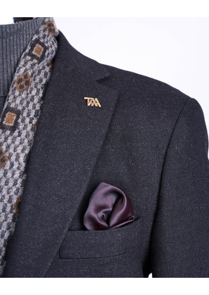 Italyan Stil Slim Fit 4 Drop Mono Yaka Erkek Tek Ceket Siyah T13485 fırsatları