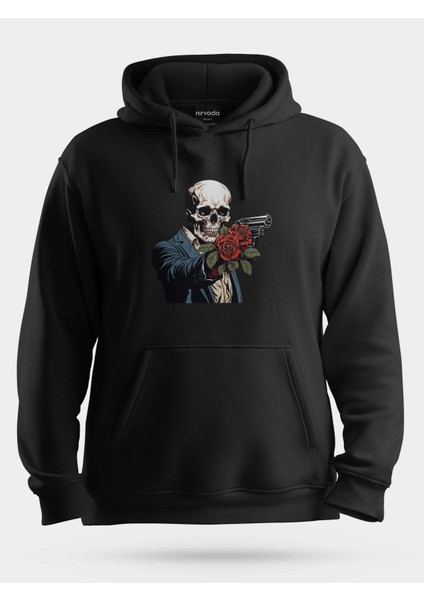 Silahşör Kurukafa Unisex Kapüşonlu Sweatshirt