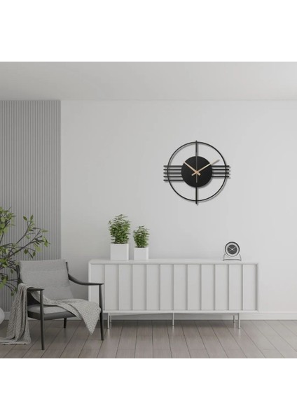 Metal Duvar Saati Düz Çizgili Sade Dekoratif Saat fiyatları