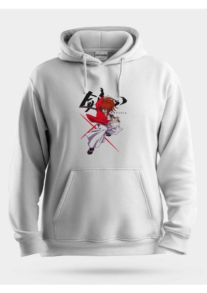 Rurouni Kenshin Samurai x Unisex Kapüşonlu Sweatshirt
