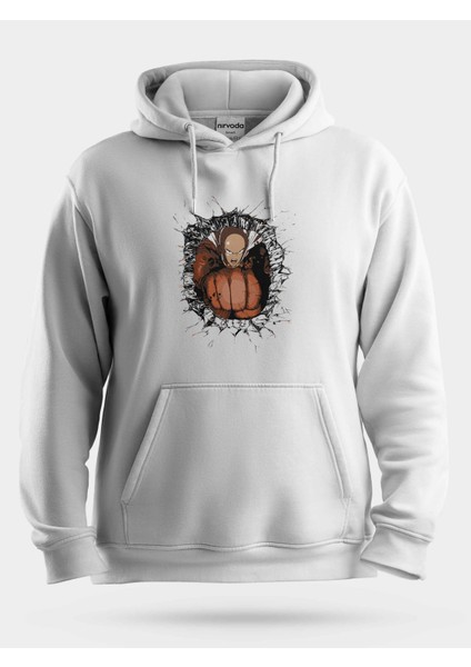 Saitama One Punch Man Unisex Kapüşonlu Sweatshirt