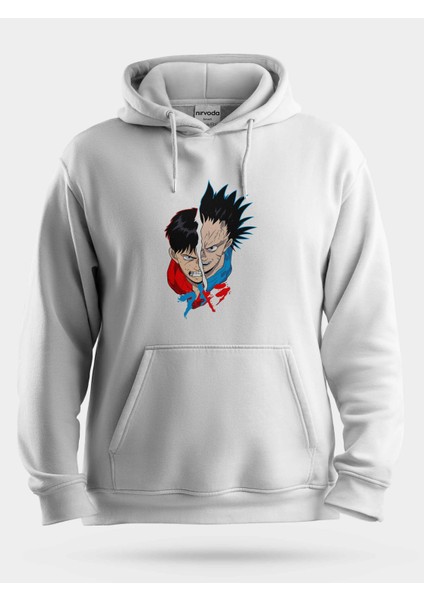 Tetsuo ve Kaneda Baskılı Akira Unisex Kapüşonlu Sweatshirt