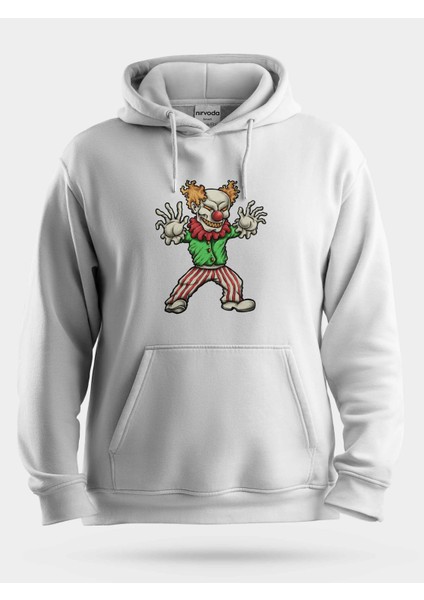 Şeytan Palyaço Unisex Kapüşonlu Sweatshirt