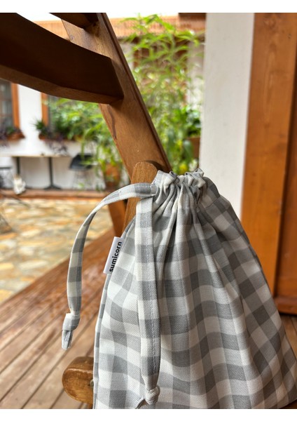 Pötikareli Çevre Dostu Bez Keten Büzgülü Ipli Düzenleyici Kese,mini Makyaj Seyahat Çantası indirimleri