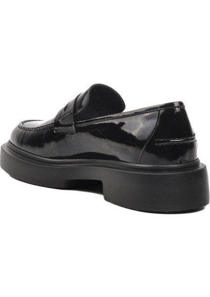 Siyah Deri Rugan Erkek Klasik Ayakkabı fırsatları