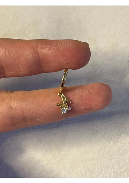 Nature Cerrahi Çelik Zirkon Taşlı Sallantılı Kelebek Helix Halka Piercing fırsatları