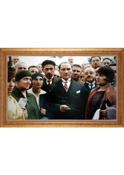 Altın Çerçeveli Paspartulu Tablo GR1802