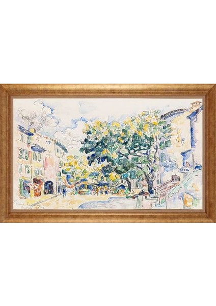 Altın Çerçeveli Paspartulu Tablo GR679