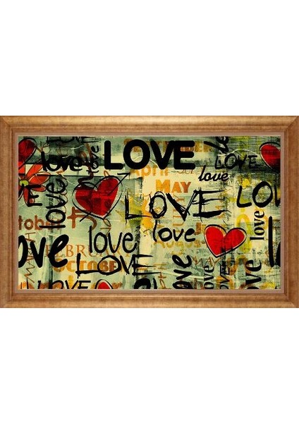 Altın Çerçeveli Paspartulu Tablo GR470