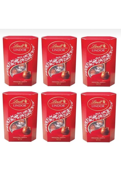 Lindor Cornet Milk 137 gr x 6 Paket