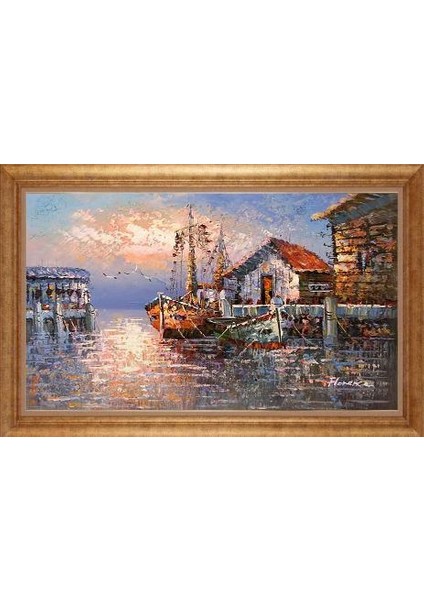 Altın Çerçeveli Paspartulu Tablo GR3221