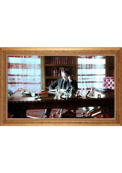 Altın Çerçeveli Paspartulu Tablo GR3726