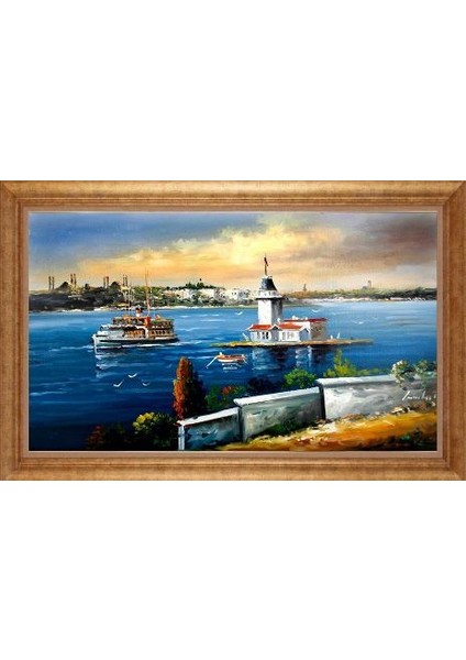 Altın Çerçeveli Paspartulu Tablo GR747