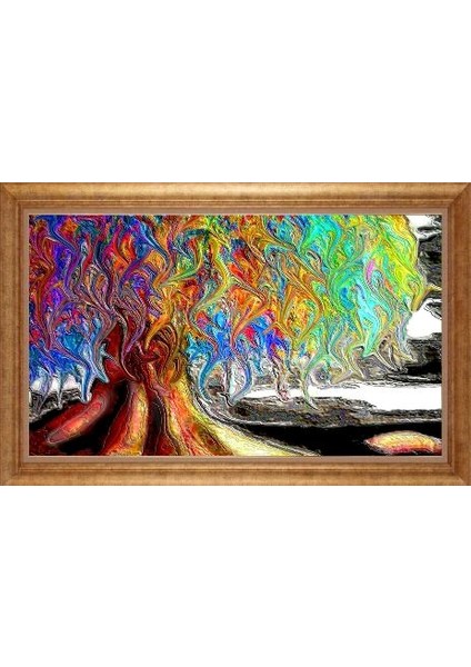 Altın Çerçeveli Paspartulu Tablo GR1563