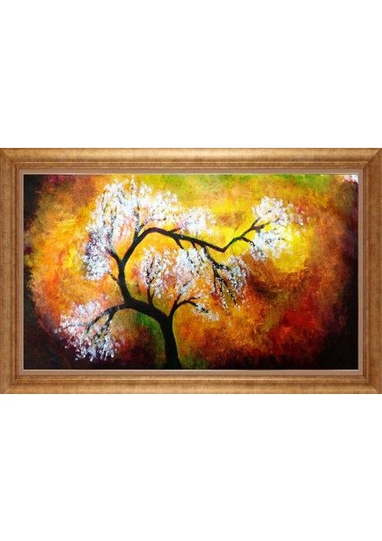 Altın Çerçeveli Paspartulu Tablo GR859