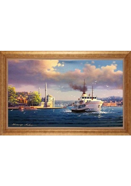 Altın Çerçeveli Paspartulu Tablo GR2002