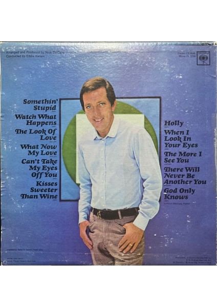 Andy Williams - Love, Andy LP Plak