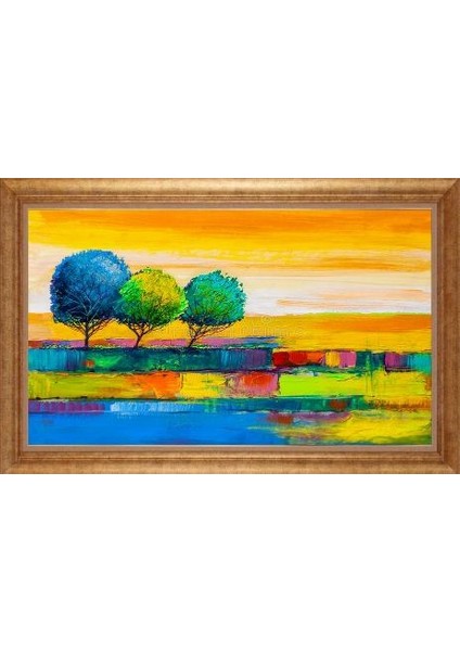 Altın Çerçeveli Paspartulu Tablo GR1584