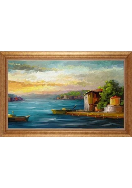 Altın Çerçeveli Paspartulu Tablo GR2762