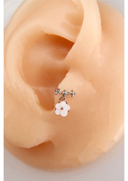 Rose 8 mm Piercing Tragus Helix Kıkırdak