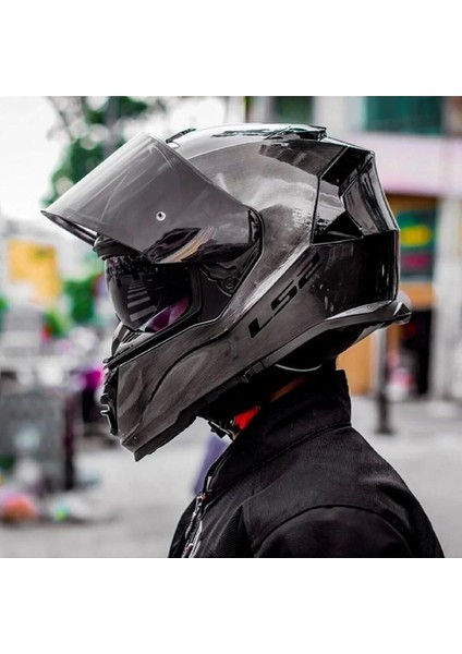 Storm 2 Jeans Siyah Vizörlü Kask
