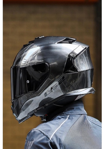 Storm 2 Jeans Siyah Vizörlü Kask