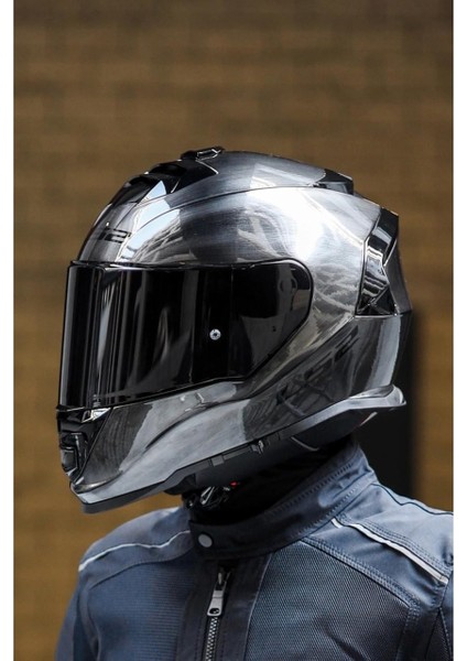 Storm 2 Jeans Siyah Vizörlü Kask
