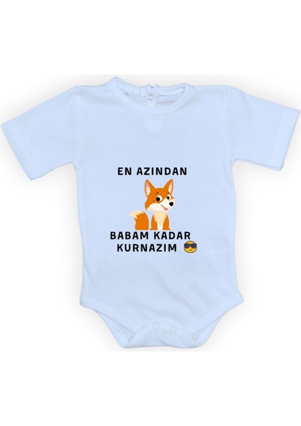 En Azından Babam Kadar Kurnazım Bebek Çıtçıtlı Body MNK0628