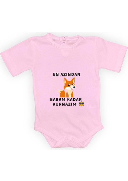 En Azından Babam Kadar Kurnazım Bebek Çıtçıtlı Body MNK0628