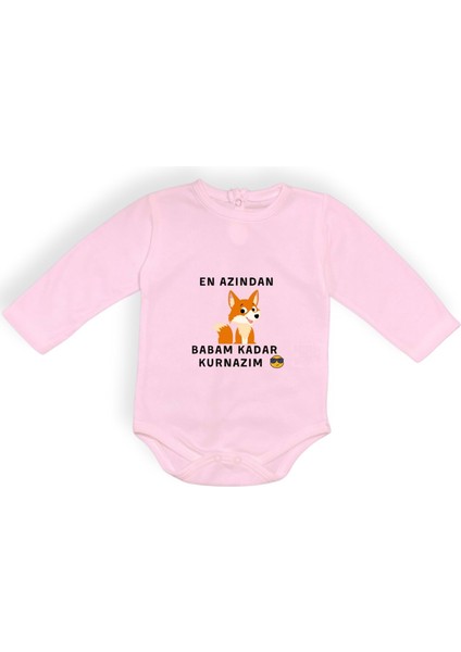 En Azından Babam Kadar Kurnazım Bebek Çıtçıtlı Body MNK0628