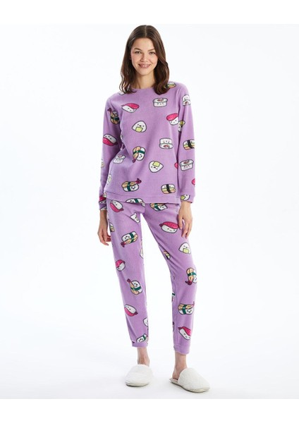 Lcw Young Bisiklet Yaka Desenli Polar Kadın Pijama Takımı fiyatları