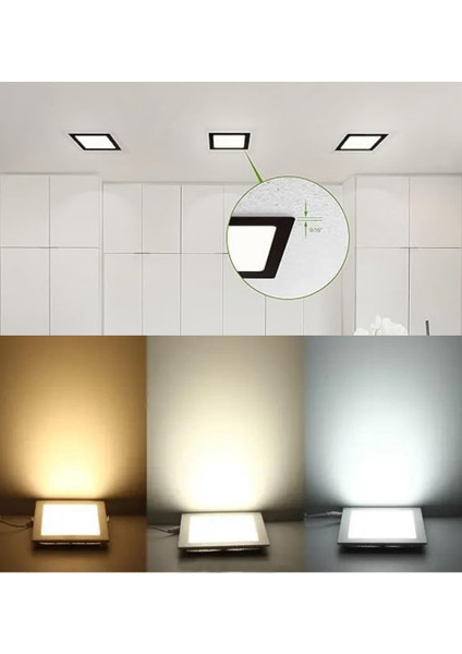 Yüksek Verimli 12W Sıva Altı LED Panel Spot MX-1034 -Kare Tasarım- Siyah Kasa | Yüksek Verim, Enerji Tasarrufu ve Uzun Ömür fırsatları