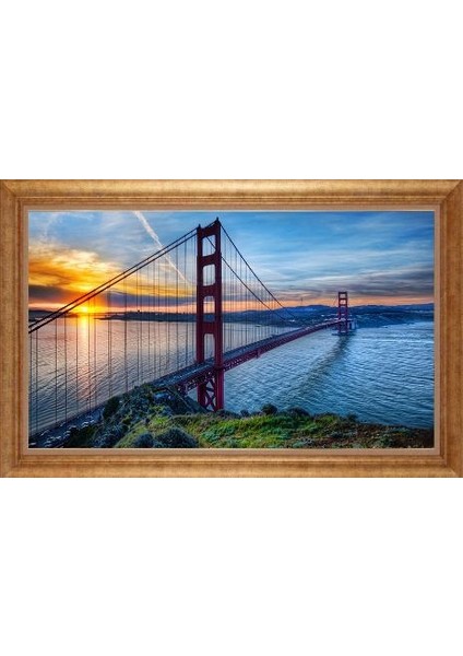 Altın Çerçeveli Paspartulu Tablo GR3033